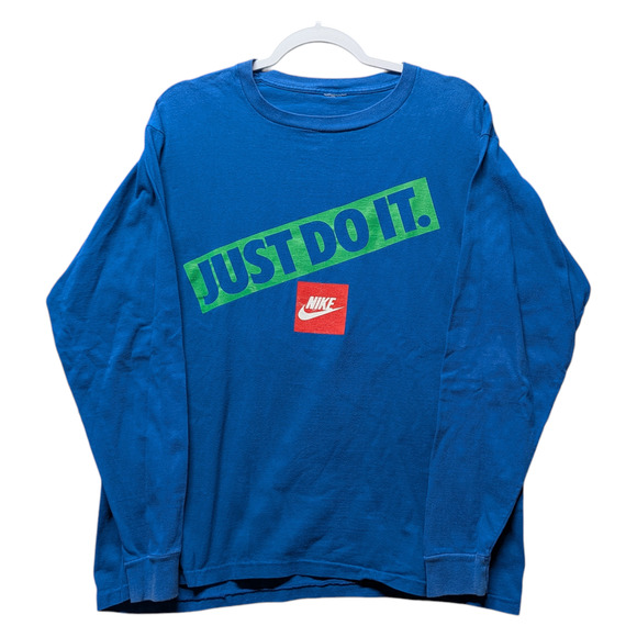 80s / 90s Just Do It Nike Long Sleeve T Shirt - Picture 1 of 6